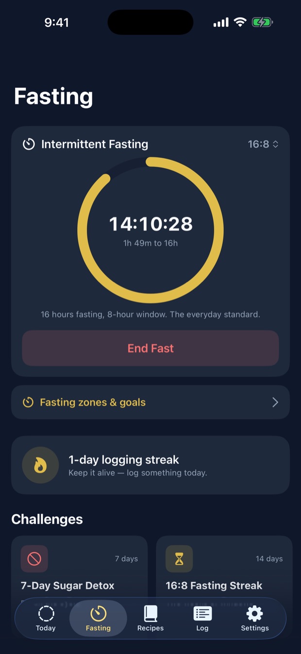 Intermittent fasting timer